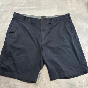 J.Crew Mens 38 Navy Blue Chino Shorts Stretch 9 Inch Inseam Cotton Blend